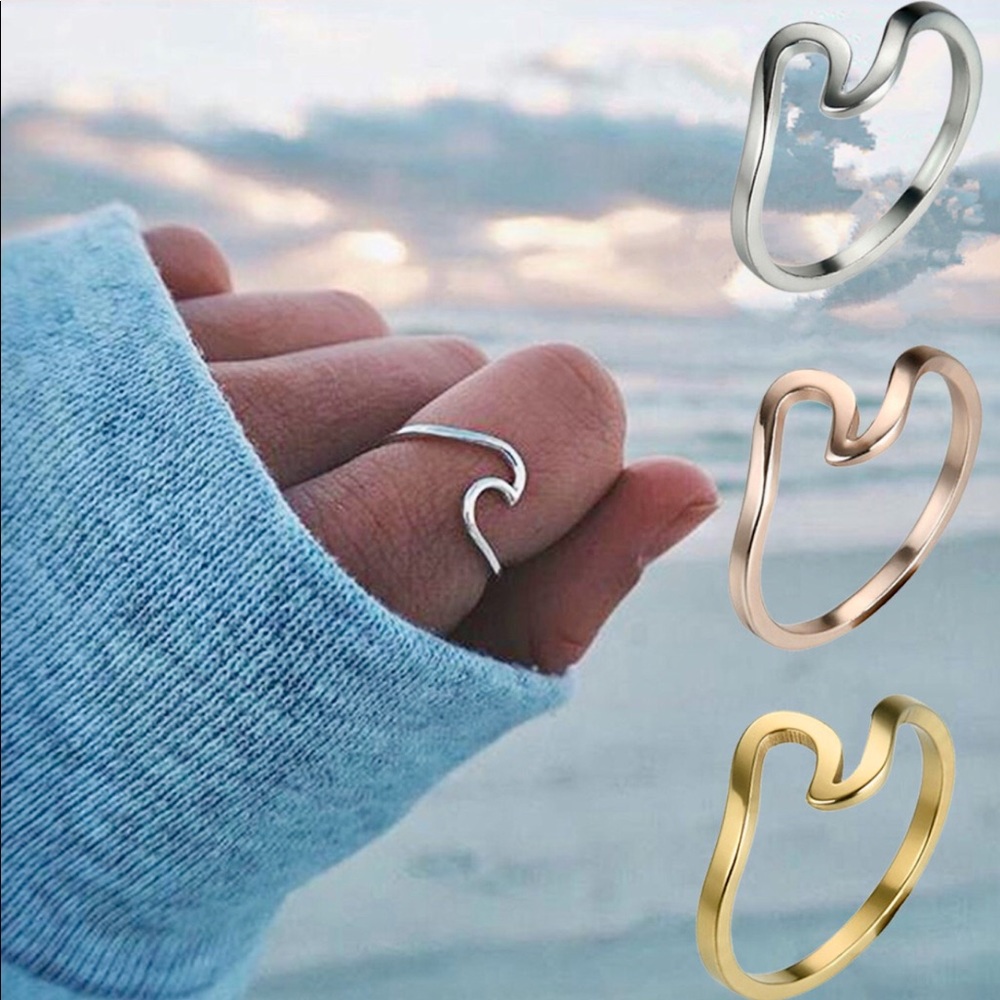 Ocean Wave Ring / Available in 3 Finishes